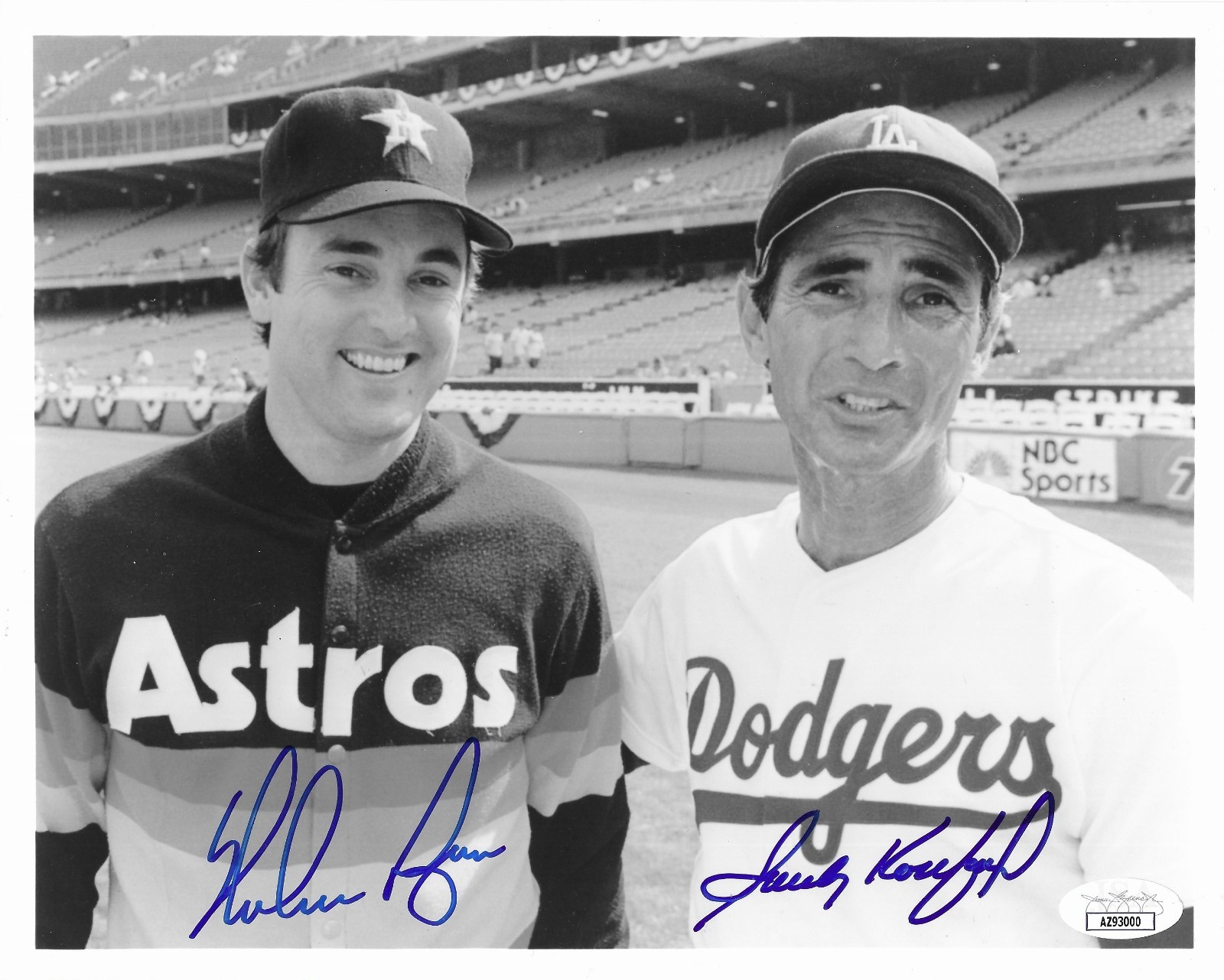 Sandy Koufax and Nolan Ryan Autographed Signed Los Angeles Dodgers SANDY KOUFAX NOLAN RYAN Houston Astros 8x10 Photo JSA 