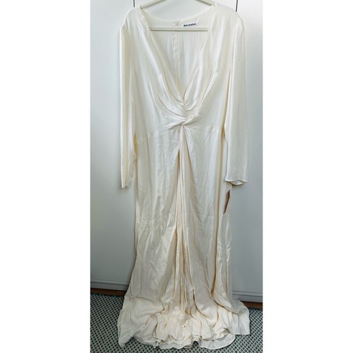 Reformation Gatsby Long Sleeve Bridal Maxi Dress in Ivory White Size 20 NWT - Picture 4 of 8