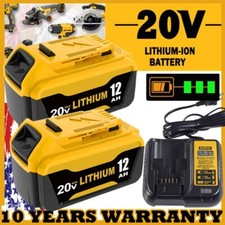 20V 12Ah For DEWALT DCB210 Lithium-Ion Compact Battery /Charger Replacement