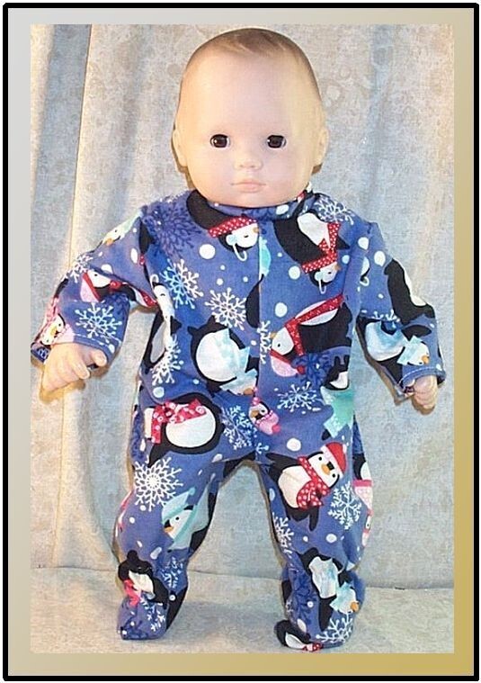 Doll Clothes Baby Made 2 Fit Girl 15 Inch Boy Twin Pajamas Penguins