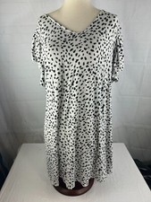 Womens Time and Tru Animal Print Short Sleeve...