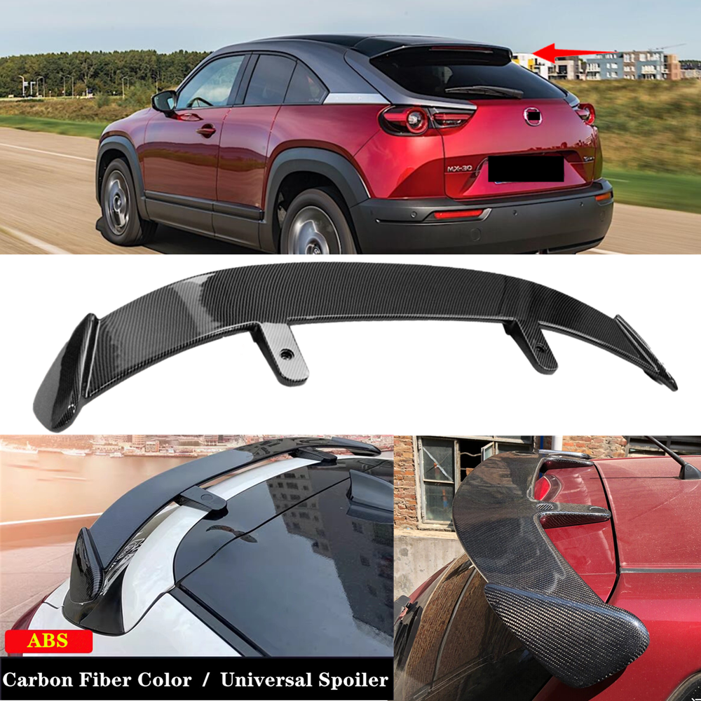 Rear Window Roof Spoiler Wing GT Carbon Look Style Fit For Mazda