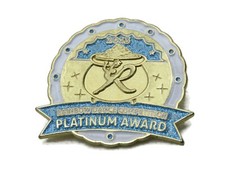 2013 Rainbow Dance Competition Pin Platinum Award Gold Tone