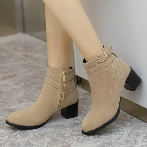 Casual cheap heeled boots