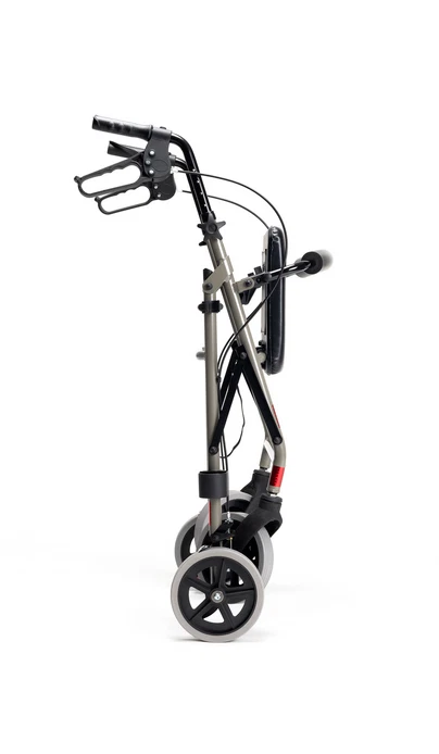 Déambulateur Aluminium Léger Éco II Pliable Panier Siège Cadre Arrière Stockh - Photo 2/4