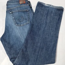 AG Adriano Goldschmied Jeans Sz 36x33 .5 The Prime Distressed Mid Rise USA