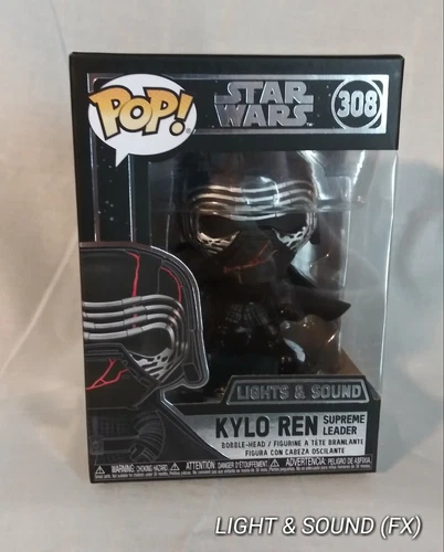 Funko Pop Star Wars- Kylo Ren Supreme Leader #308 (Light & Sound)+HARD STACK PTC
