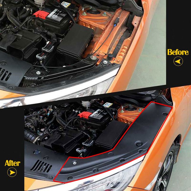 Auto Engine Cover Leaf Plate Cover Fit for Honda 10TH Gen Civic 2016