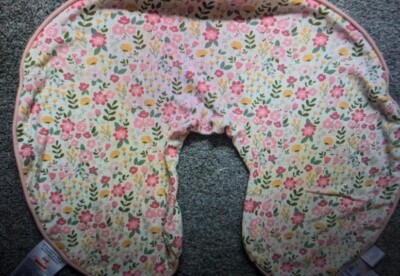 Boppy Zipper Cover For Breastfeeding & Nursing Pillow Baby Girl Soft Pink Flora