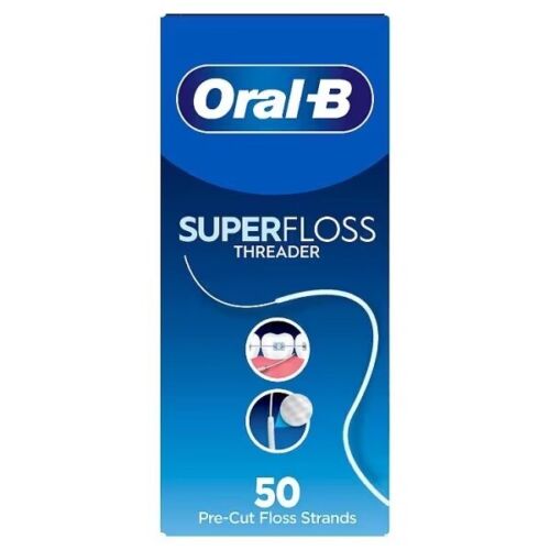 2 x Oral B Super Floss 50 hebras de corte pre enhebradoras | hilo dental encías saludables - Imagen 7 de 9