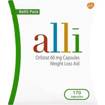 Alli Diet Weight Loss Supplement Pills Orlistat 60Mg Capsules,170 Count