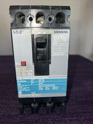 Siemens ED43B020 3 Pole 20A Breaker  Removed Due To Panel Upgrade