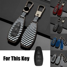 Zinc Alloy Leather Car Key Case Cover For Ford Mondeo Focus Kuga C-max Fiesta