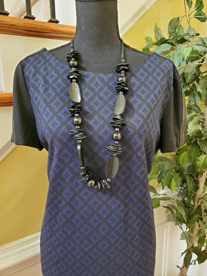 Conjunto de falda y top - Top Dana Buchman talla L y falda talla 10 - Mangas imitación cuero Foto 2 de 4