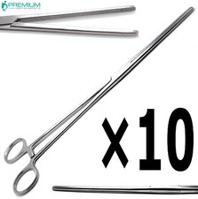 10 Pcs Surgical Hemostat Pean Rochester Straight Forceps 12" Veterinary Set