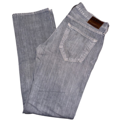 True Religion Brand Jeans Men's 30 Gray Jeans Straight Leg USA