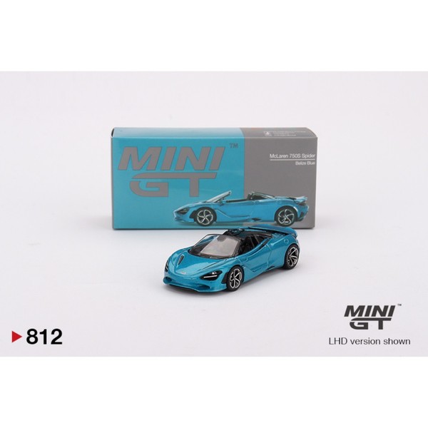Mini Gt - 2024 Mclaren 750S Spider Belize, Blue - MGT00812 (Lhd) - 1:64-image
