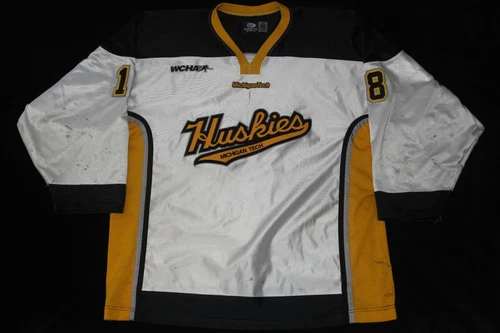 MICHIGAN TECH MTU HUSKIES * GAGNE MACLEOD * GAME WORN/USED HOCKEY JERSEY * WCHA
