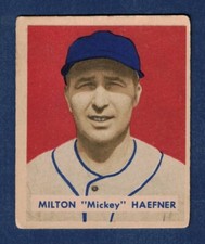 1949 Bowman Milton "Mickey" Haefner (RC) #144 Washington Senators VG