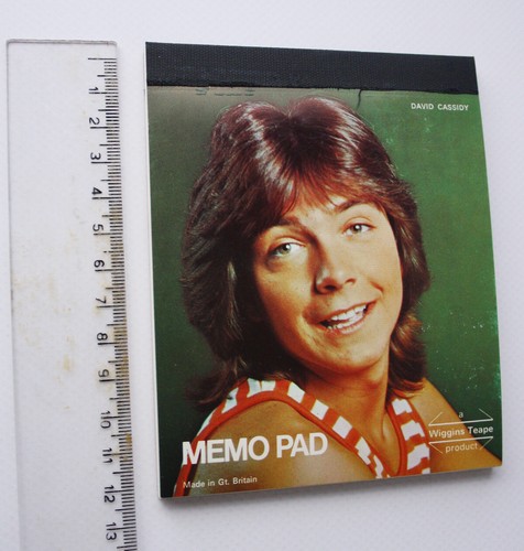 SELTENES VINTAGE 70ER JAHRE DAVID CASSIDY MEMO PAD NOTEBOOK PERÜCKEN TEAPE GT. BRITAIN NEU - Bild 4 von 5