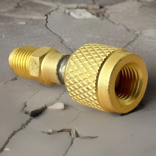 HVAC R32 Reverse Thread 1/4” Female, 1/4” Male Adapter For A2L R454B/R32 Tanks - Picture 2 of 12