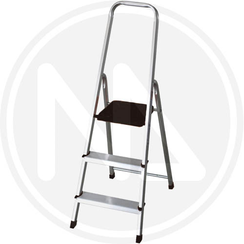 Scala Design Alluminio 5 Gradini per Interni Leggera e Robusta 95837