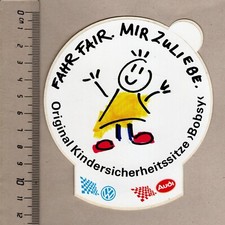 Aufkleber/Sticker VW Volkswagen Audi Original Kindersicherheitssitze Bobsy