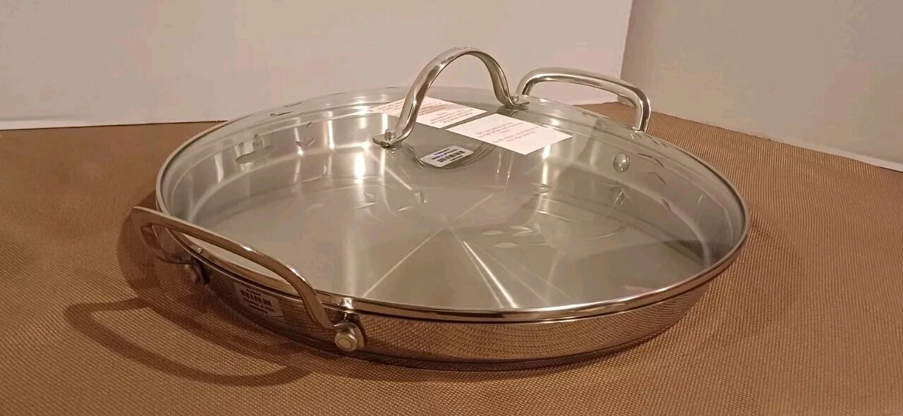 6259 13" stainless steel griddle with glass lid