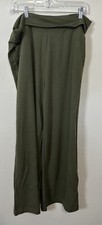 Old Navy Active Flip Waist Green High Rise Wide Leg Leggings Size Large