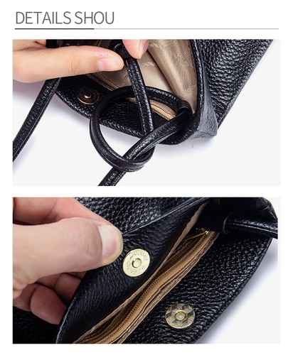 Womens Real Leather Small Crossbody Phone Card Purse Shoulder Bag Handbag Wallet - Picture 6 of 34
