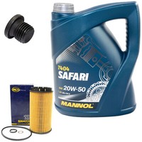 MotoröL Set 20W-50 5 Liter + ÖLfilter SH 422 P + Schraube FüR VW Passat 1.8 32B
