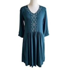 Garnet Hill Women's Drop Hem Boho Dress Size 4