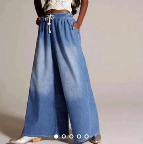 Anthropologie Pilcro The Coastal Relaxed Pants Jeans Trousers XL Flare Wide Leg - Picture 2 of 14