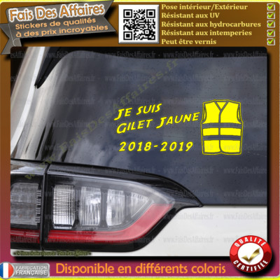 Autocollant De Soutien "#LaFamille" Gilets Jaunes - Sticker 3M Neuf - Fabriqué En France