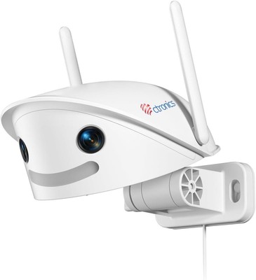 ctronics 2.5K 4MP Dual-Lens Überwachungskamera Aussen 2,4/5 GHz WLAN Kamera 
