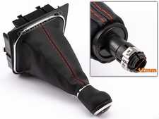 Kit Coprigamba Cambio Nero Cuciture Rosse Per VW Golf 5 E 6 - Pomello Stile A4 Con Inserti Cromati - Foto 4