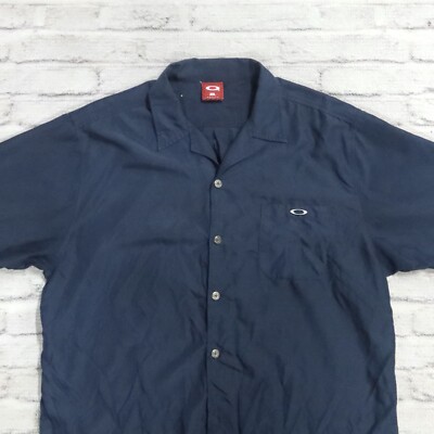 Vintage Y2K Oakley Button Shirt Size XL Navy Rayon | eBay Vintage Y2K Oakley Button Shirt Size XL Navy Rayon | eBay