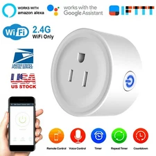 WiFi Smart Mini Plug Outlet Remote Control Timer Switch Socket Alexa Google Home