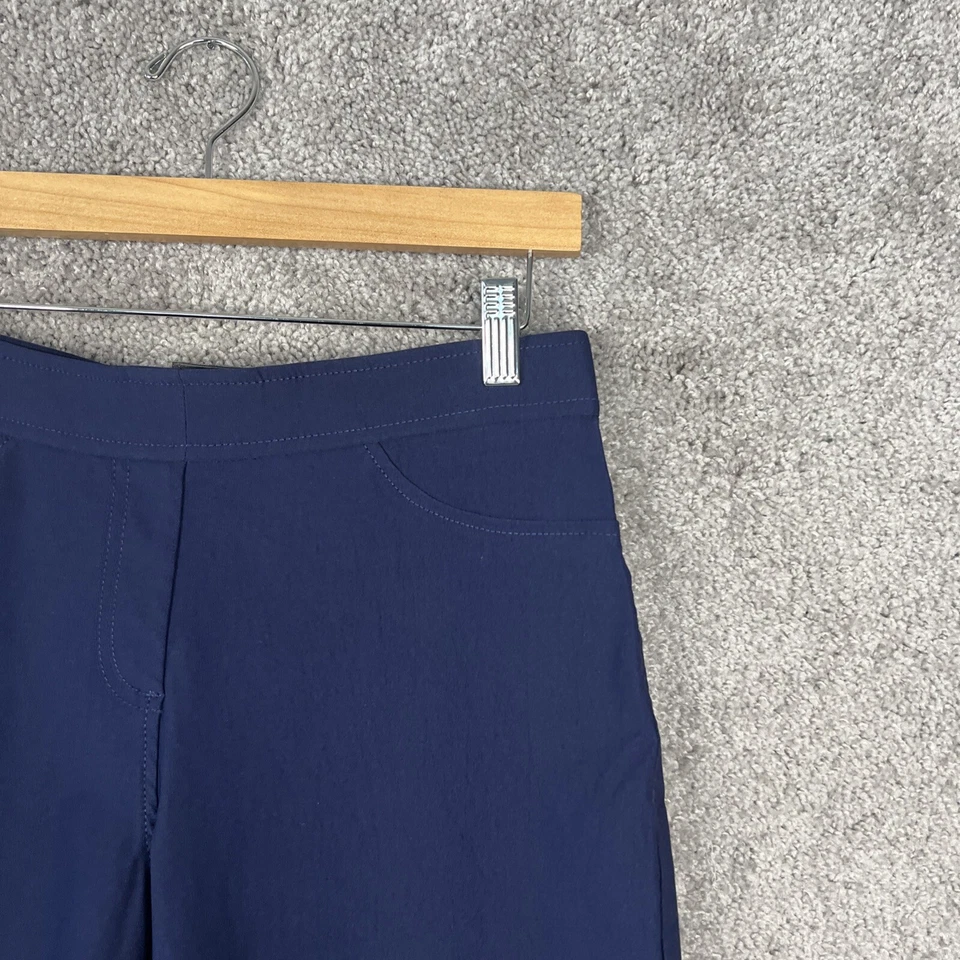 Pantalones Cortos Tahari Para Mujer Pequeños Azul Pull On Elastizados Informales Bolsillos Traseros Foto 4 de 4