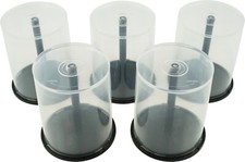  5 CDIP100BH 100-Disc Capacity CD DVD Empty Media Storage Clear Bee Hive Case