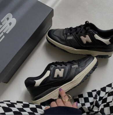 New Balance 550 Series   PANDAS  Mens Size 12 (BB550LBW) Black- Grey Fog