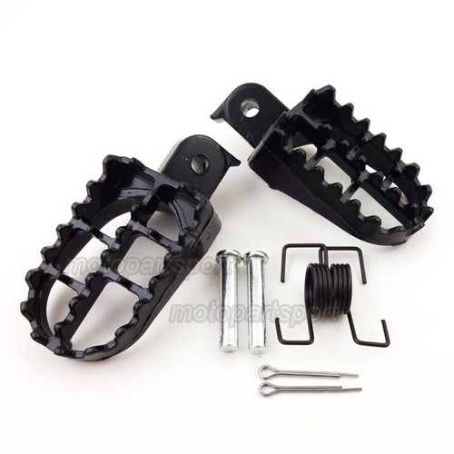 Aluminium Foot Pegs Footrest Black For Yamaha PW 50 80 PW50 PW80 TW200 Dirt Bike - Picture 5 of 5