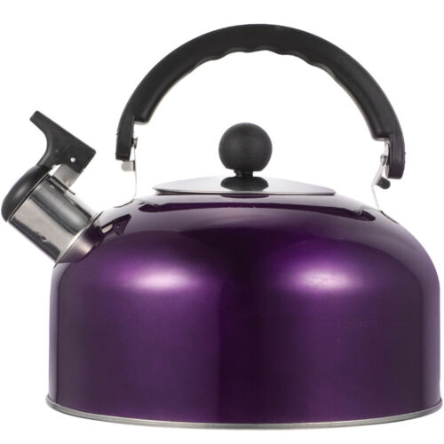 Stainless Steel Whistling Kettle Steel= Tea Pot Coffee Stovetop - Afbeelding 1 van 12