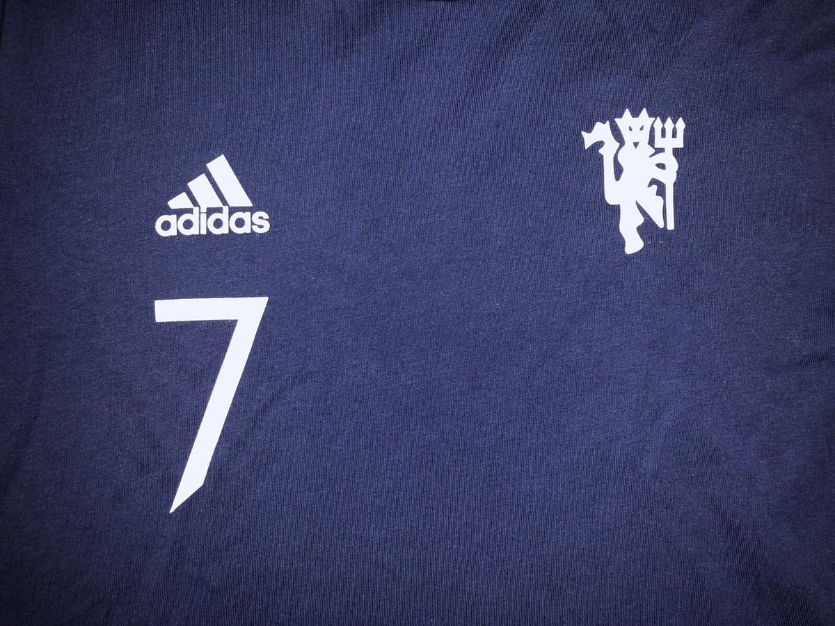 New XXL Adidas Cristiano Ronaldo #7 Manchester United Jersey Blue