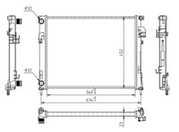 Hart KüHler WasserküHler FüR Opel Vivaro Combi Renault Trafic II Kasten J7 F7