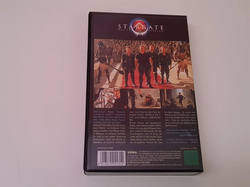 Stargate 1994 VHS German PAL BMG UFA Video Kurt Russell James Spader Emmerich - Bild 2 von 4