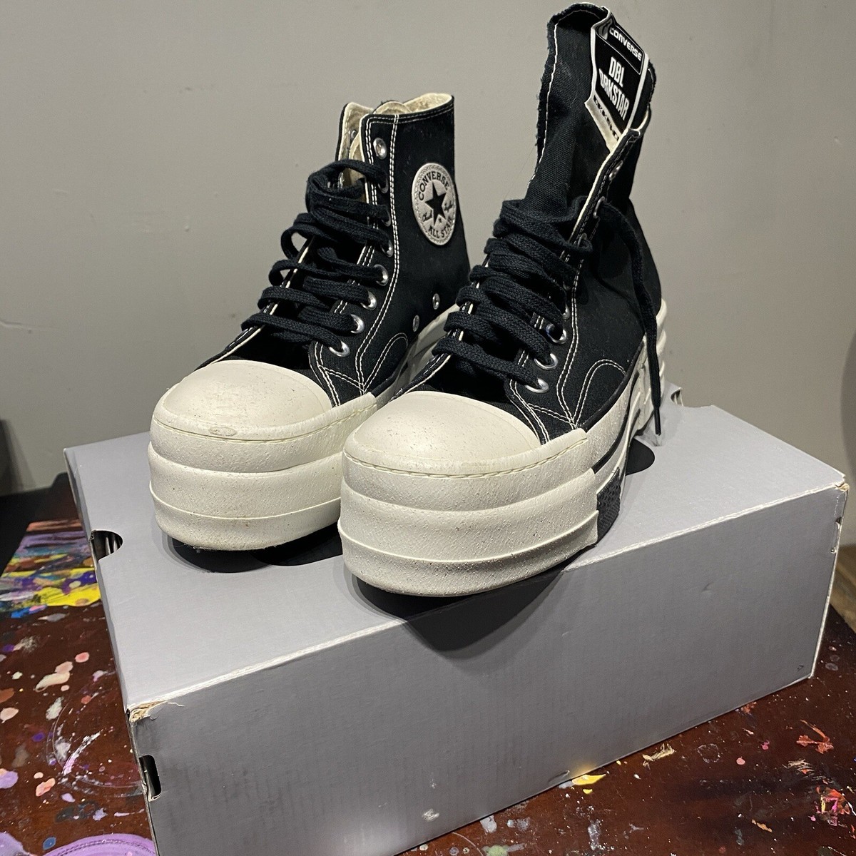 rick owens converse ブラックエナメル Size 8 - Converse Rick Owens x DRKSHDW DBL DRKSTAR Chuck 70