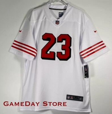 San Francisco 49ers White Stitched Jersey - CMC McCaffrey #23 New Men Size Small