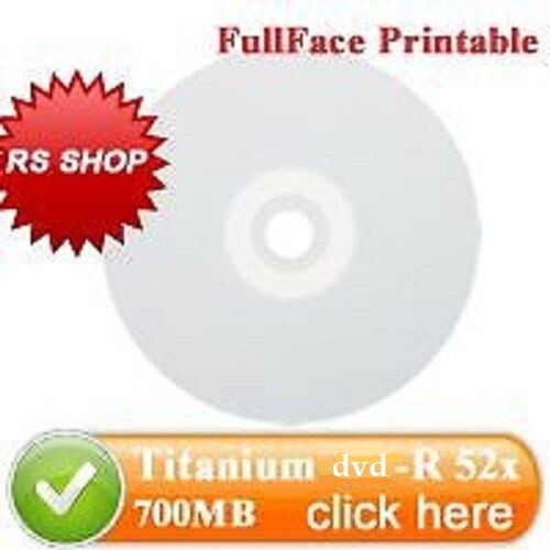 20 Titanium DVD-R 16x FF Printable Blank Media Disc - Picture 1 of 1