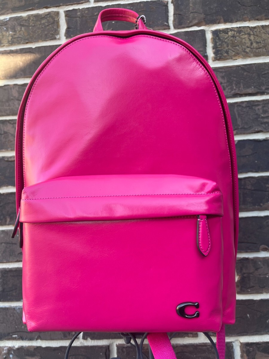 NWT $450 COACH HALL LEATHER BACKPACK Dragonfruit CR757 hot  display picture 3